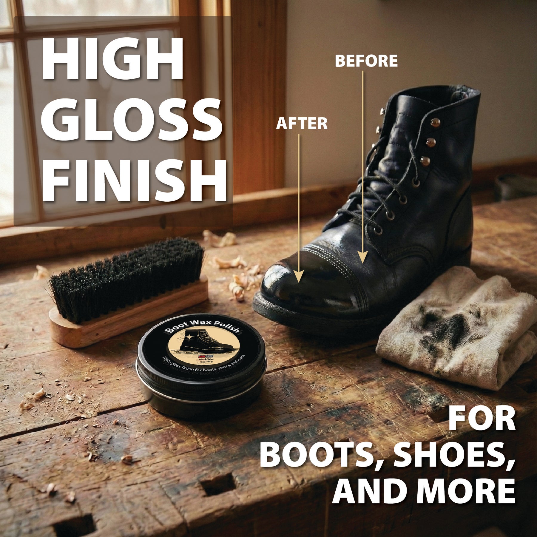 Boot Mender JobSite Wax Boot Polish – JobSite Brand