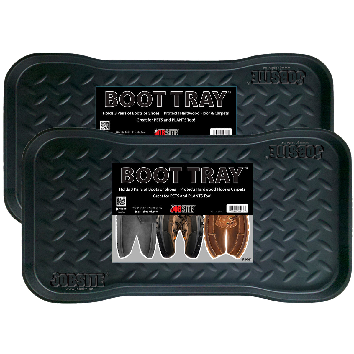 Stackable Boot Trays Order Convenient Boot Trays for a Tidy Space – JobSite Brand